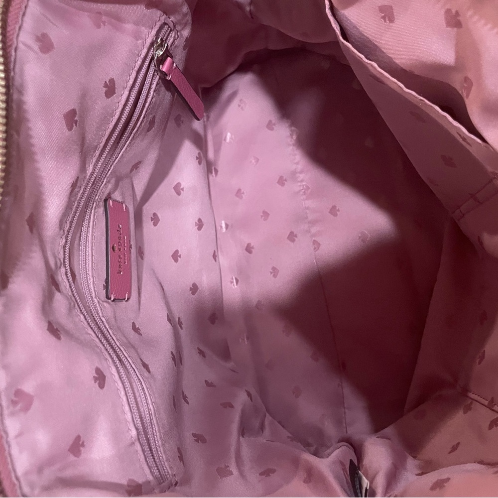 Kate Spade Medium Nylon Hayden Top d Tote, Pink, Zipper Closure - Picture 8 of 11